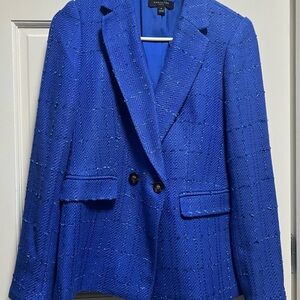 Vintage- Ann Taylor Royal Blue Tweed Blazer. Perfect condition